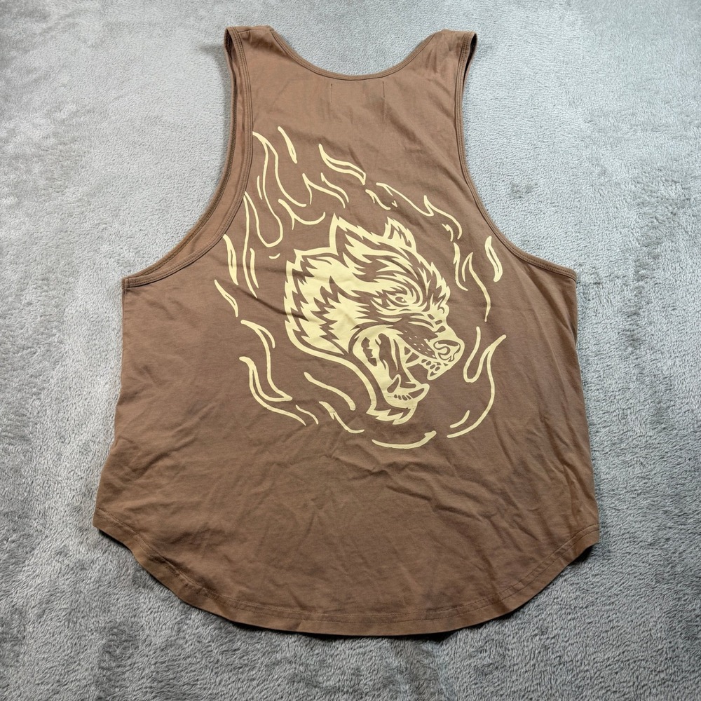 Darc Sport Tank Top Mens Large Brown Wolves Forever Graphic Gym